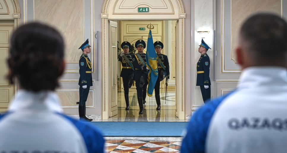 Қысқы Олимпиада ойындары мен Паралимпиадаға қатысатын ұлттық құрама мүшелеріне Мемлекеттік туды тапсыру рәсімі